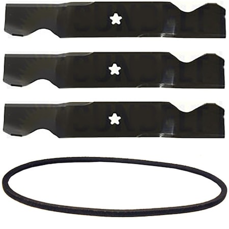 Aic Replacement Parts Standard Lift Blade & Belt Combo Kit for 54 Craftsman AYP 187256 187254 196103 LAB50-0001BLTBLADE